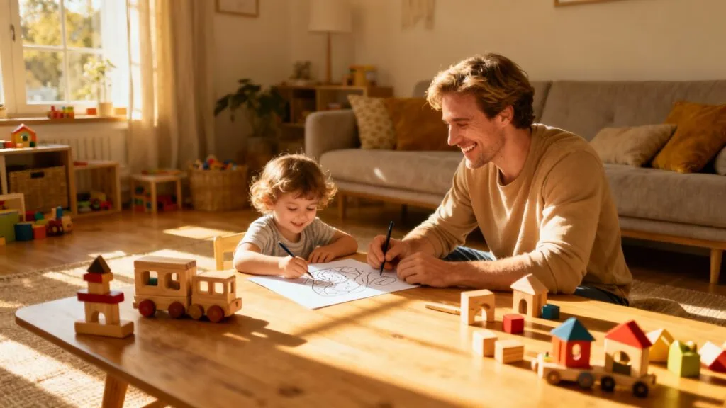 Garde d’enfants à domicile avec activité créative