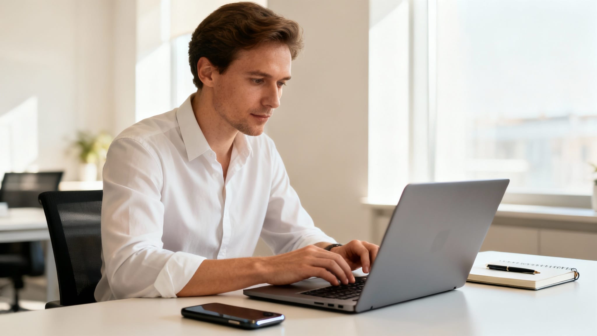 Professionnelle rédige un email pour refuser une offre d’emploi avec tact