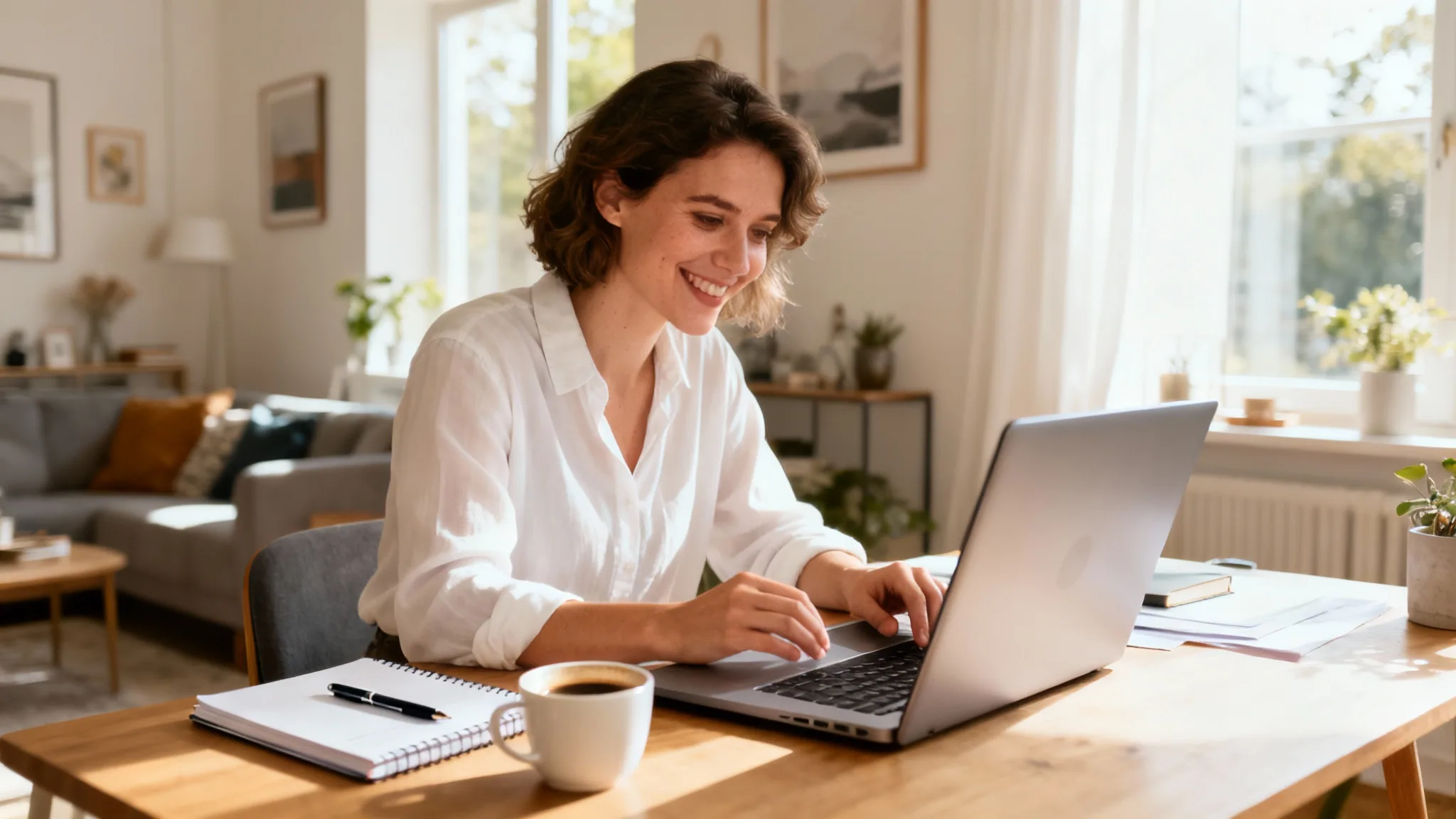 Bureau à domicile lumineux pour complément de salaire à domicile