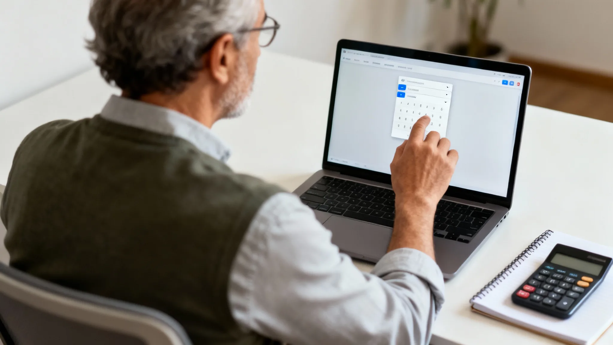 Convertisseur de note sur 20 affiché sur un ordinateur portable