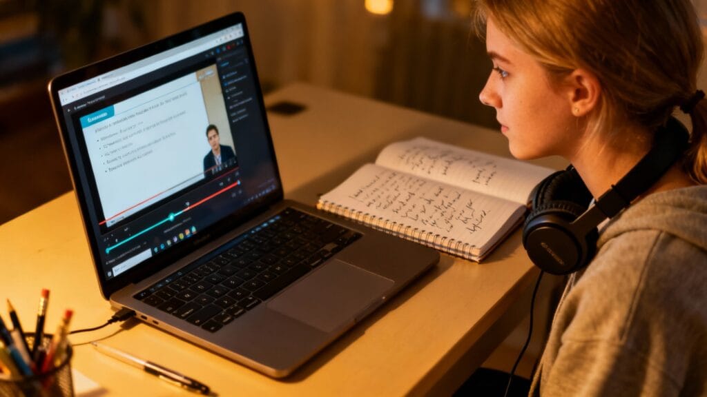 Replay de cours PASS avec chapitrage visible à l’écran