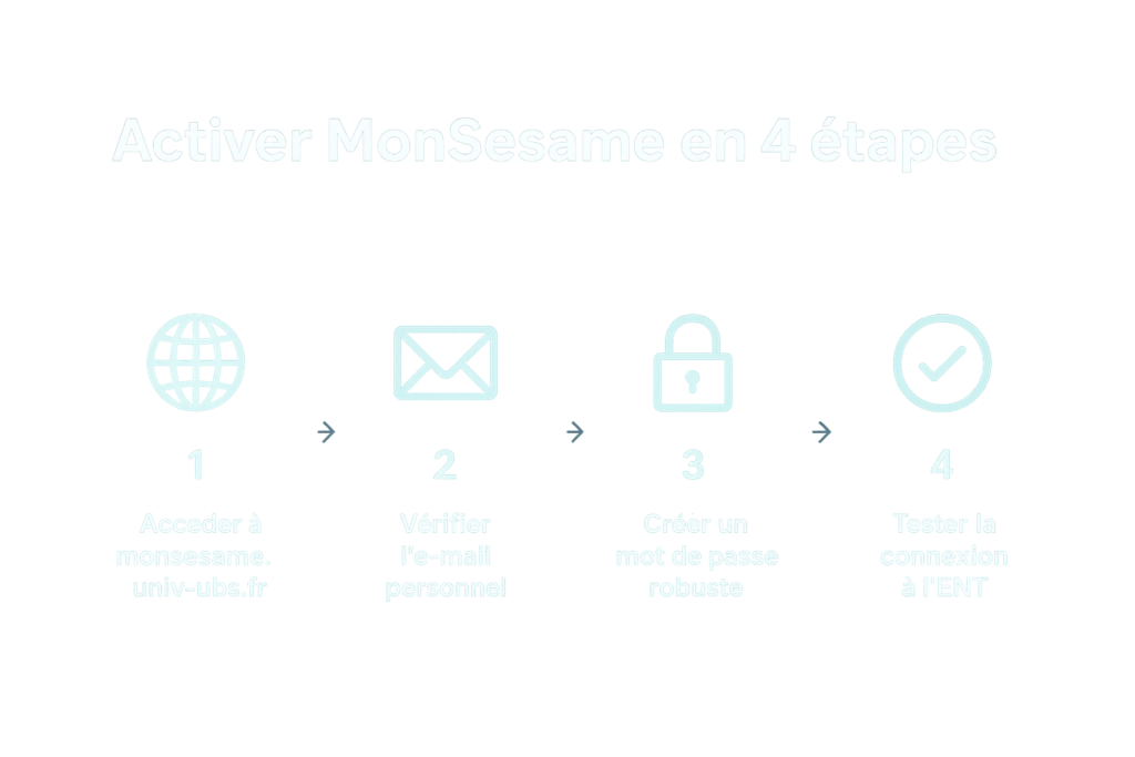 Étapes d’activation MonSesame avant première connexion ENT