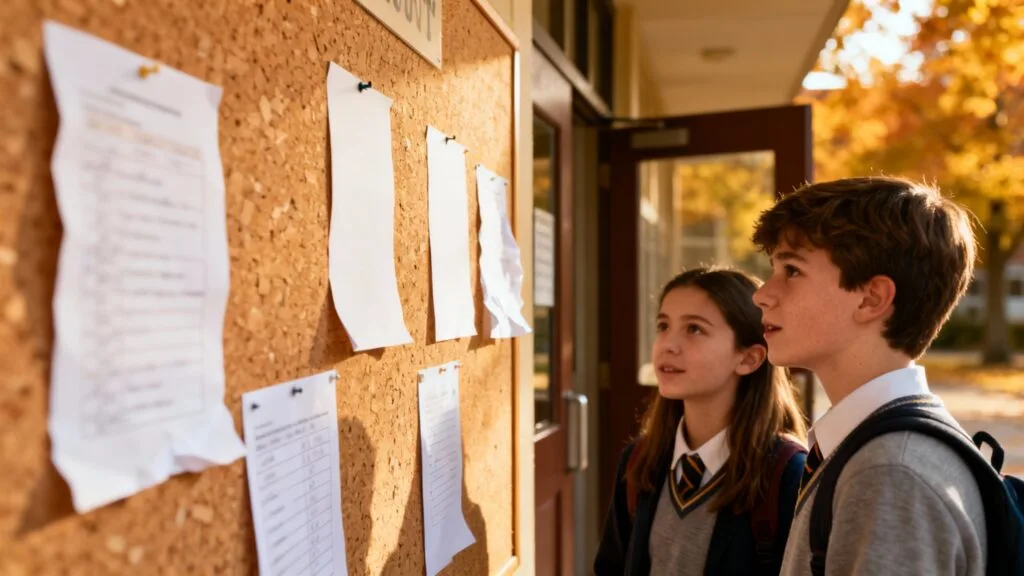 Affichage des classes à l’entrée et contact vie scolaire