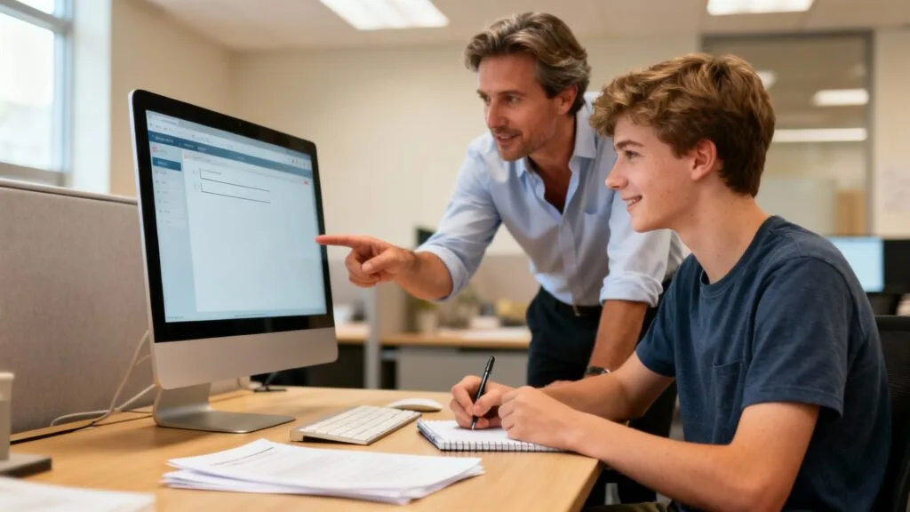 Étudiant·e en alternance ICP guidé·e par un mentor en entreprise