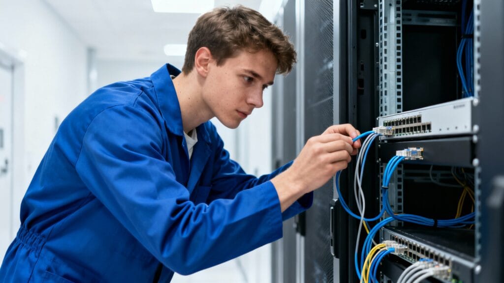 Technicien support bac pro CIEL sur baie réseau