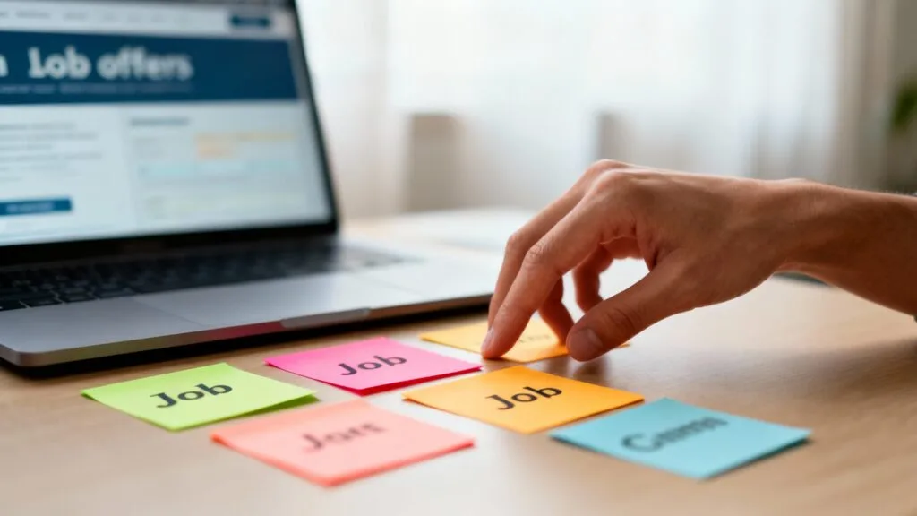 Sélection d’un intitulé de poste parmi des options W