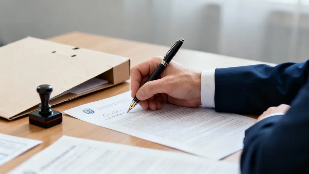 Bureau administratif symbolisant l’autorisation préalable en fonction publique