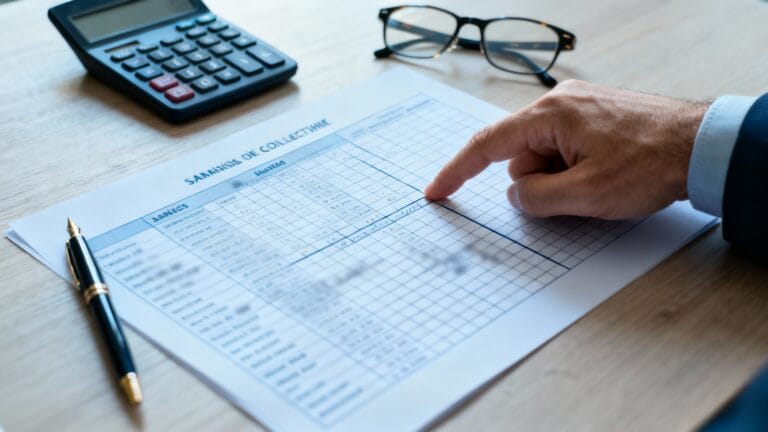 grille attaché territorial sur bureau avec calculatrice