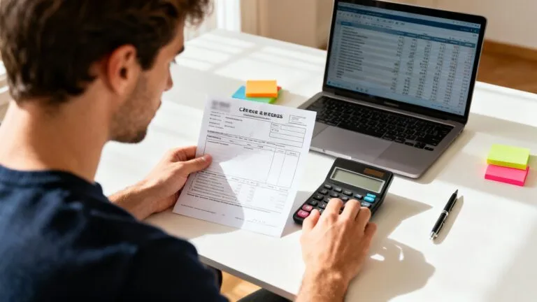 Alternant calculant la grille salaire alternance avec calculatrice