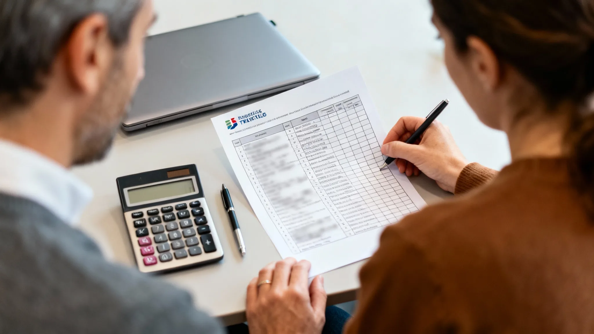 Lecture d’une grille de salaire de la fonction publique territoriale sur bureau