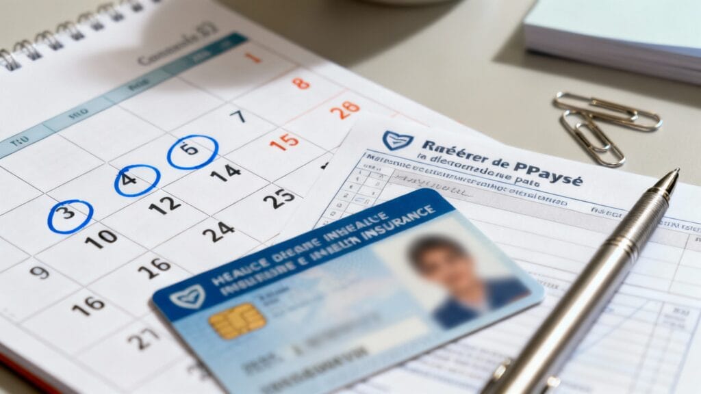 Calendrier et bulletin de paie ; pas de délai de carence en accident du travail