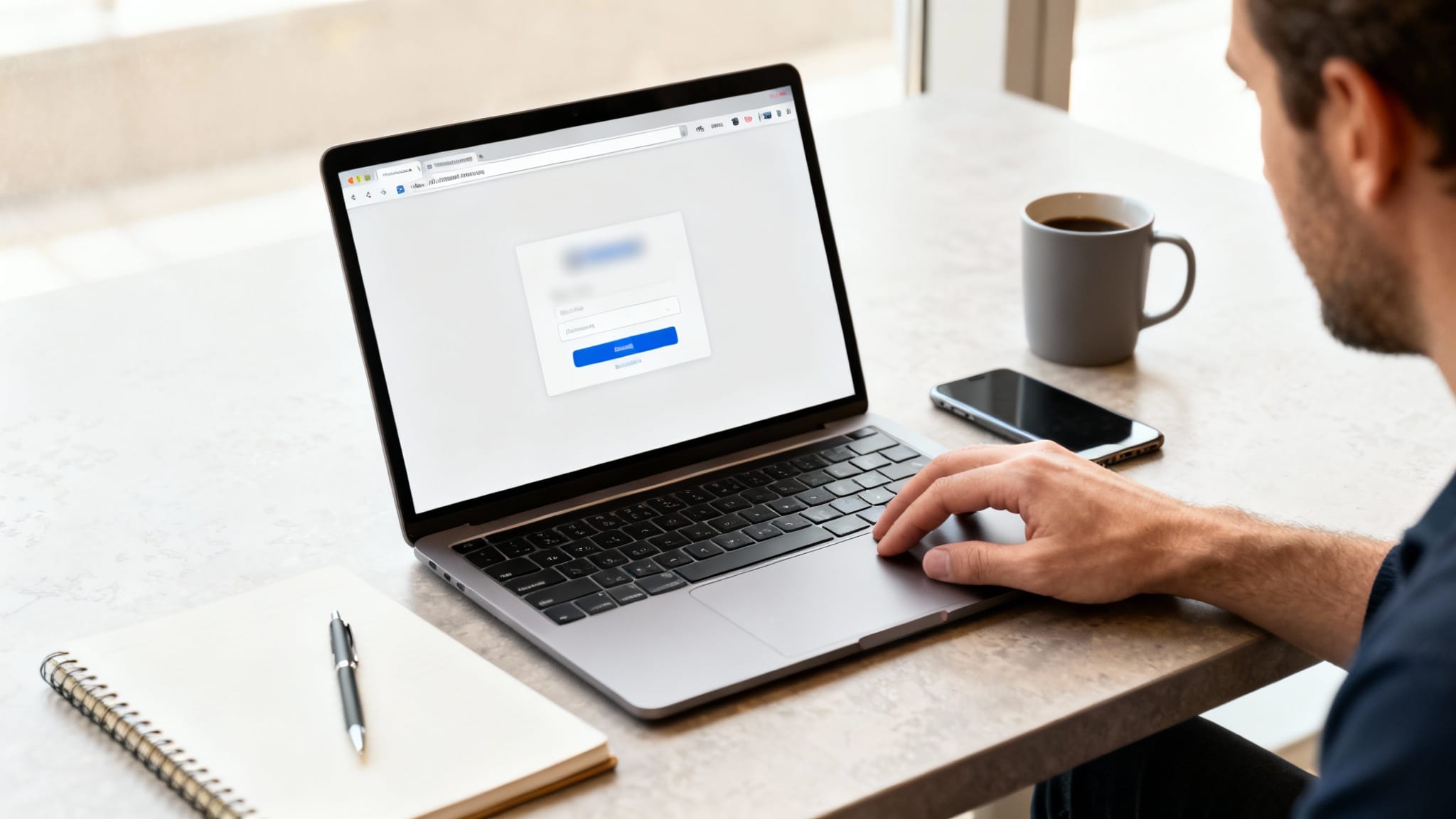 Connexion à la messagerie académique de Poitiers sur laptop