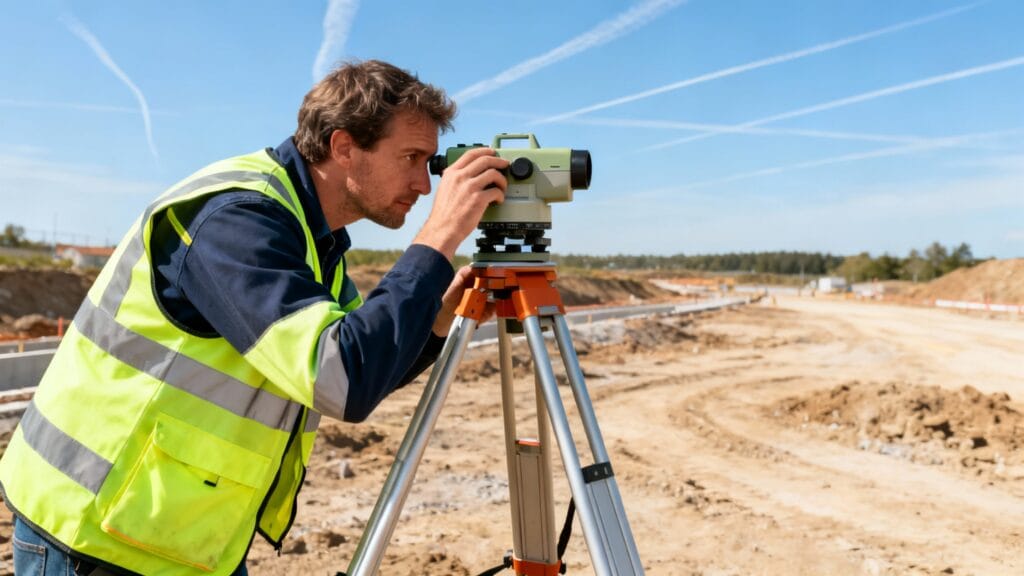 Topographe sur chantier pour les métiers en To