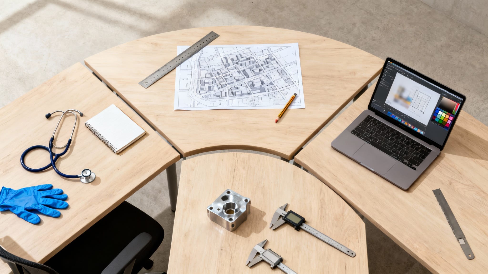 Vue d’ensemble des métiers en U : santé, urbanisme, design et industrie