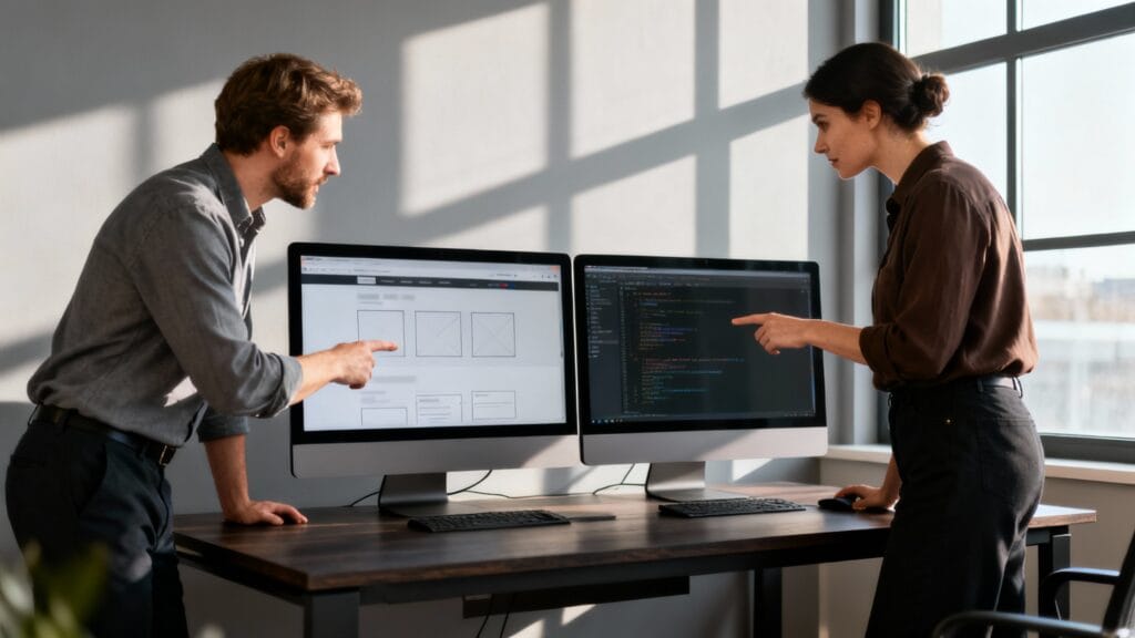 Écrans avec maquette et code pour métiers web en W