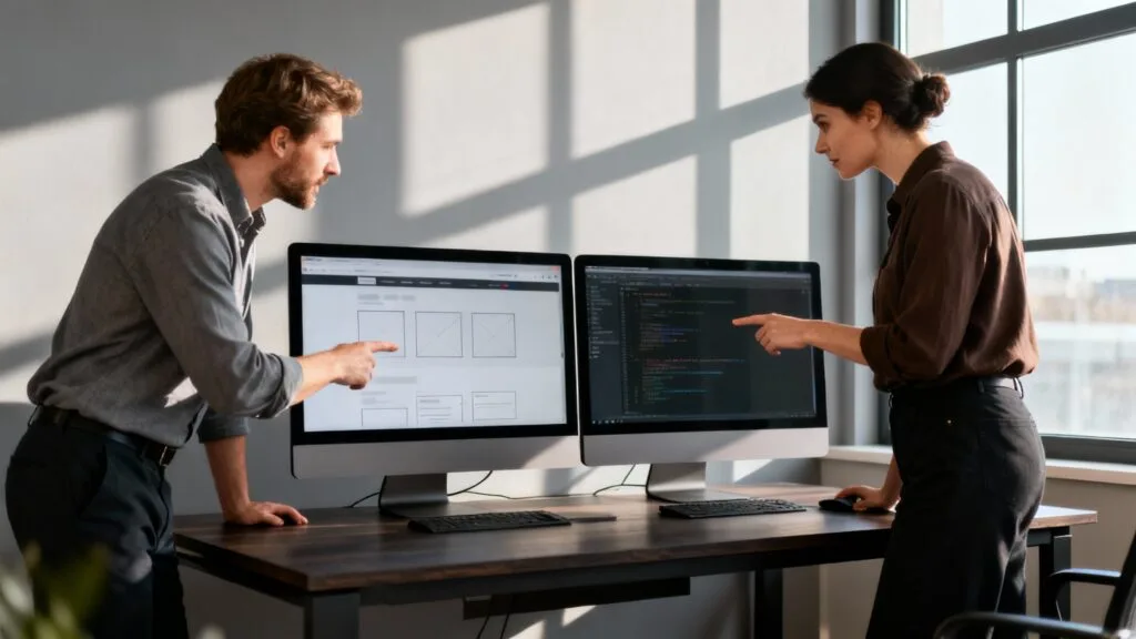Écrans avec maquette et code pour métiers web en W