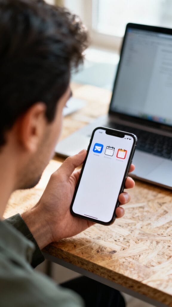 Messagerie UBS sur smartphone et agenda ICS synchronisé