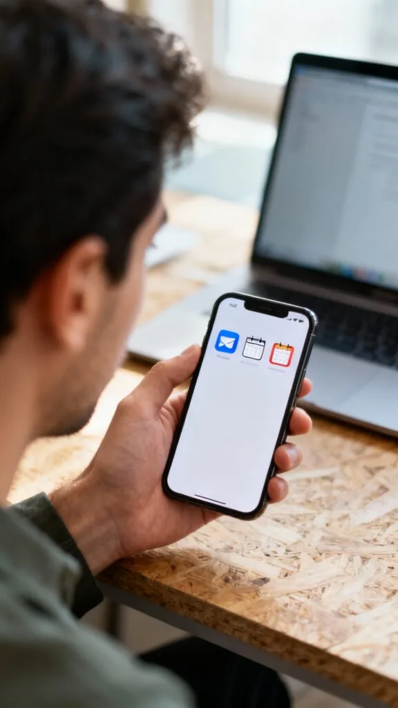 Messagerie UBS sur smartphone et agenda ICS synchronisé