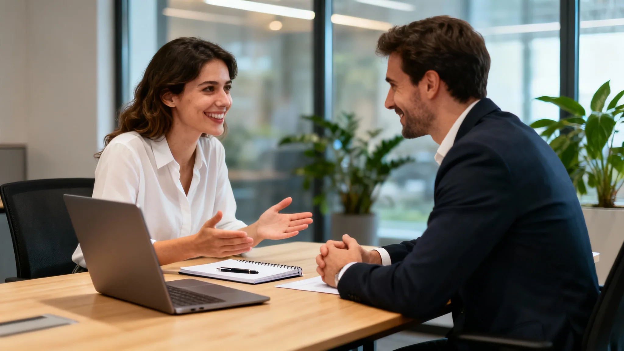 Candidat et recruteur discutant : comment négocier son salaire