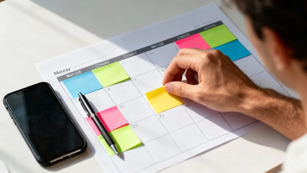 Semainier avec créneaux pour cumuler CDI et missions