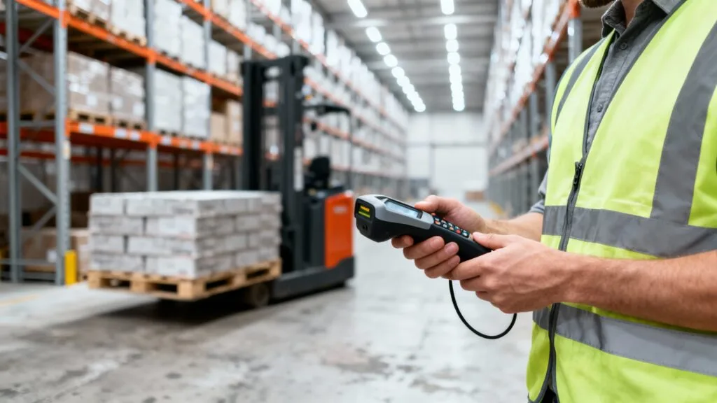 Préparateur de commandes en entrepôt logistique