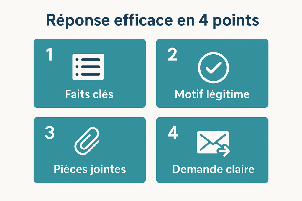 Checklist pour répondre à un avertissement avant radiation