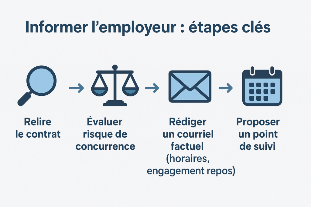 Étapes pour informer l’employeur d’un cumul d’emploi
