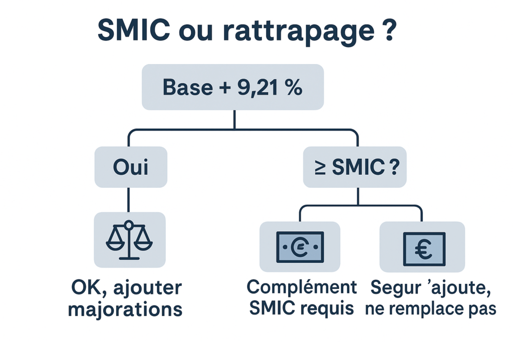 Schéma rattrapage SMIC et place de la prime Ségur