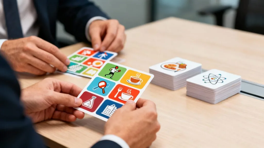 Cartes triées par catégories de métiers en K