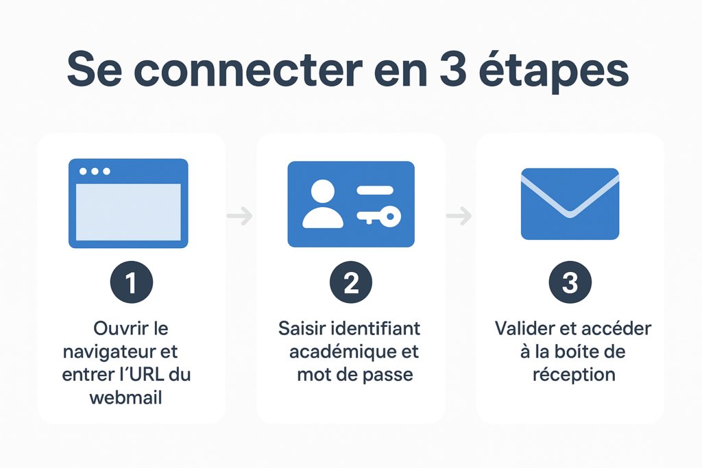 Étapes de connexion au webmail ac Poitiers en 3 points