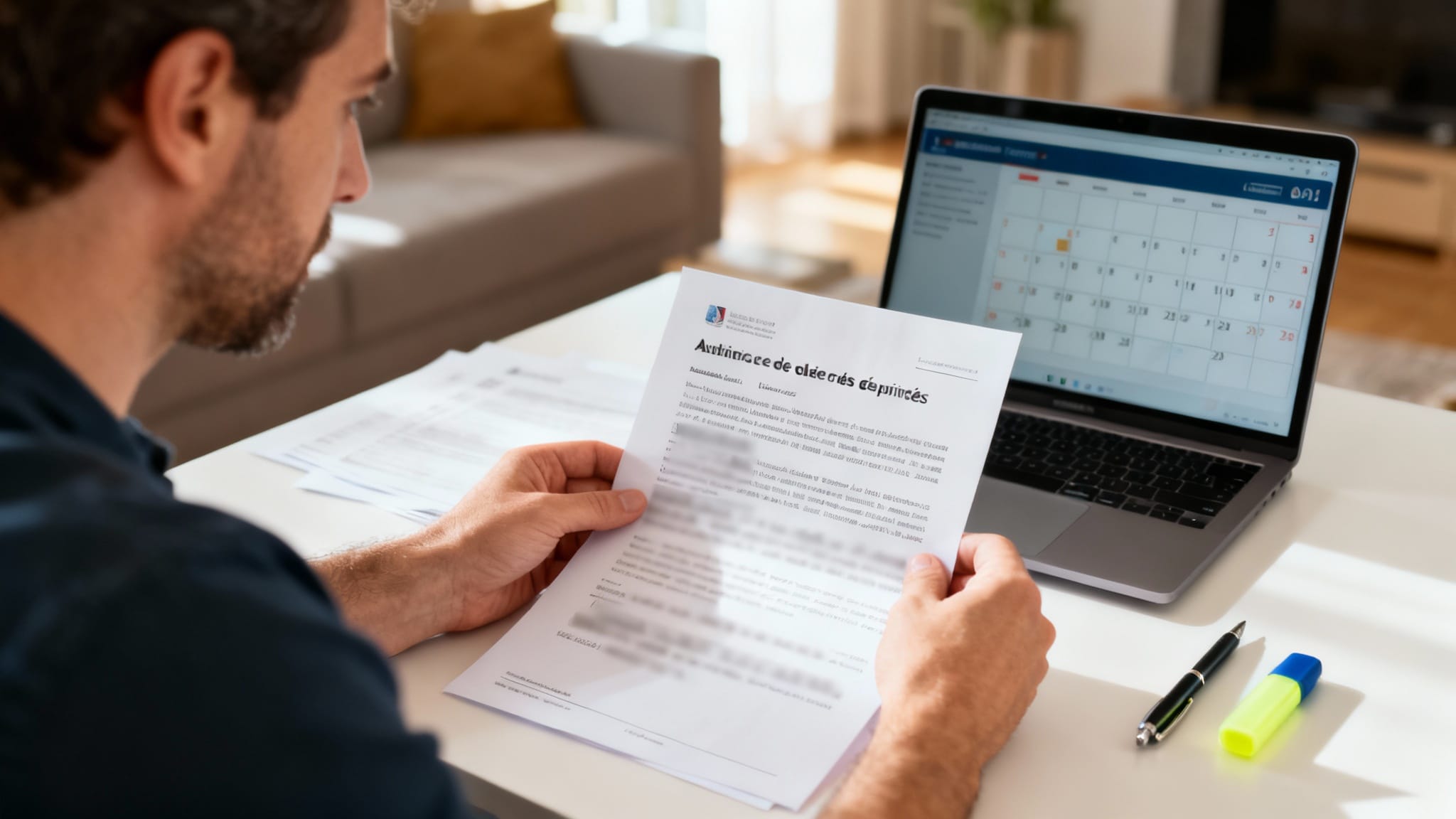 Demandeur d’emploi lisant un courrier : combien d’avertissements avant radiation Pôle emploi