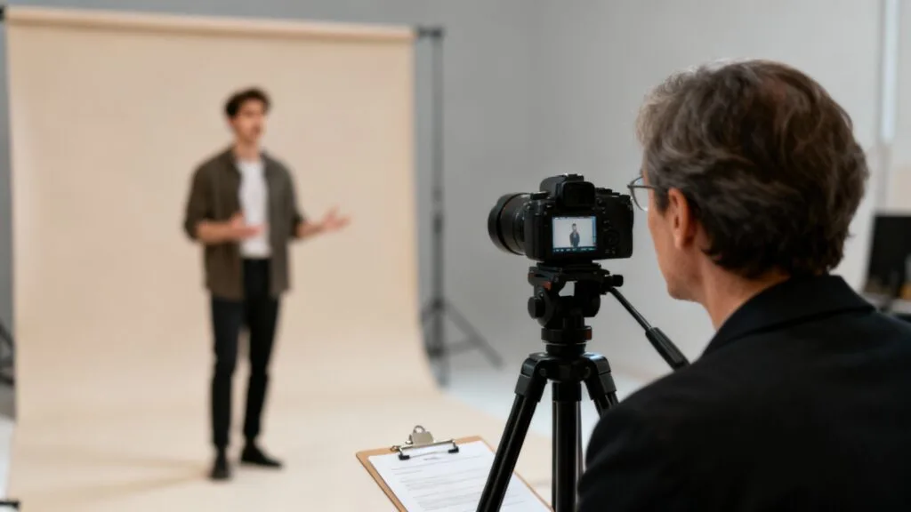 Audition d’acteur en studio pour casting cinéma