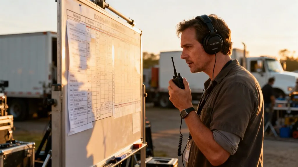 Coordination logistique et planning de tournage cinéma