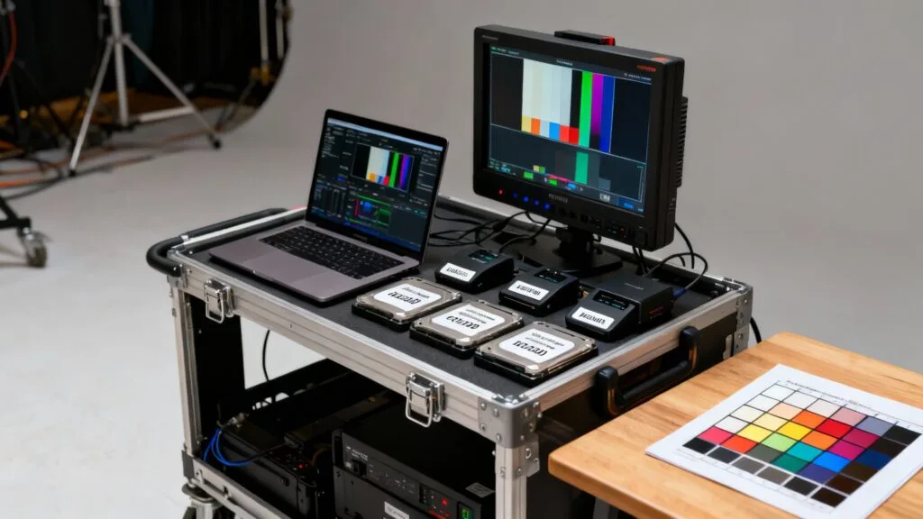 Gestion des médias et backups par le DIT sur tournage