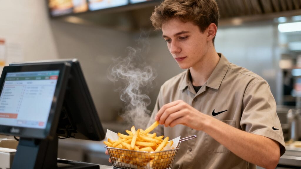 Équipier polyvalent au poste frites et salaire horaire