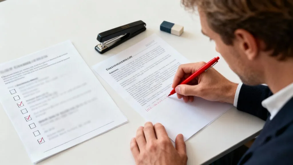 Vérification finale et check‑list de relecture