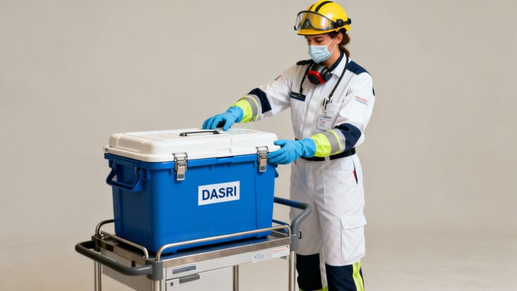 Gestion des DASRI par un ASH selon protocole hospitalier