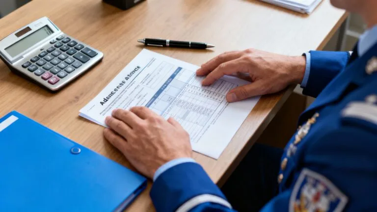 Grilles salaire police, indiciaires et primes sur un bureau