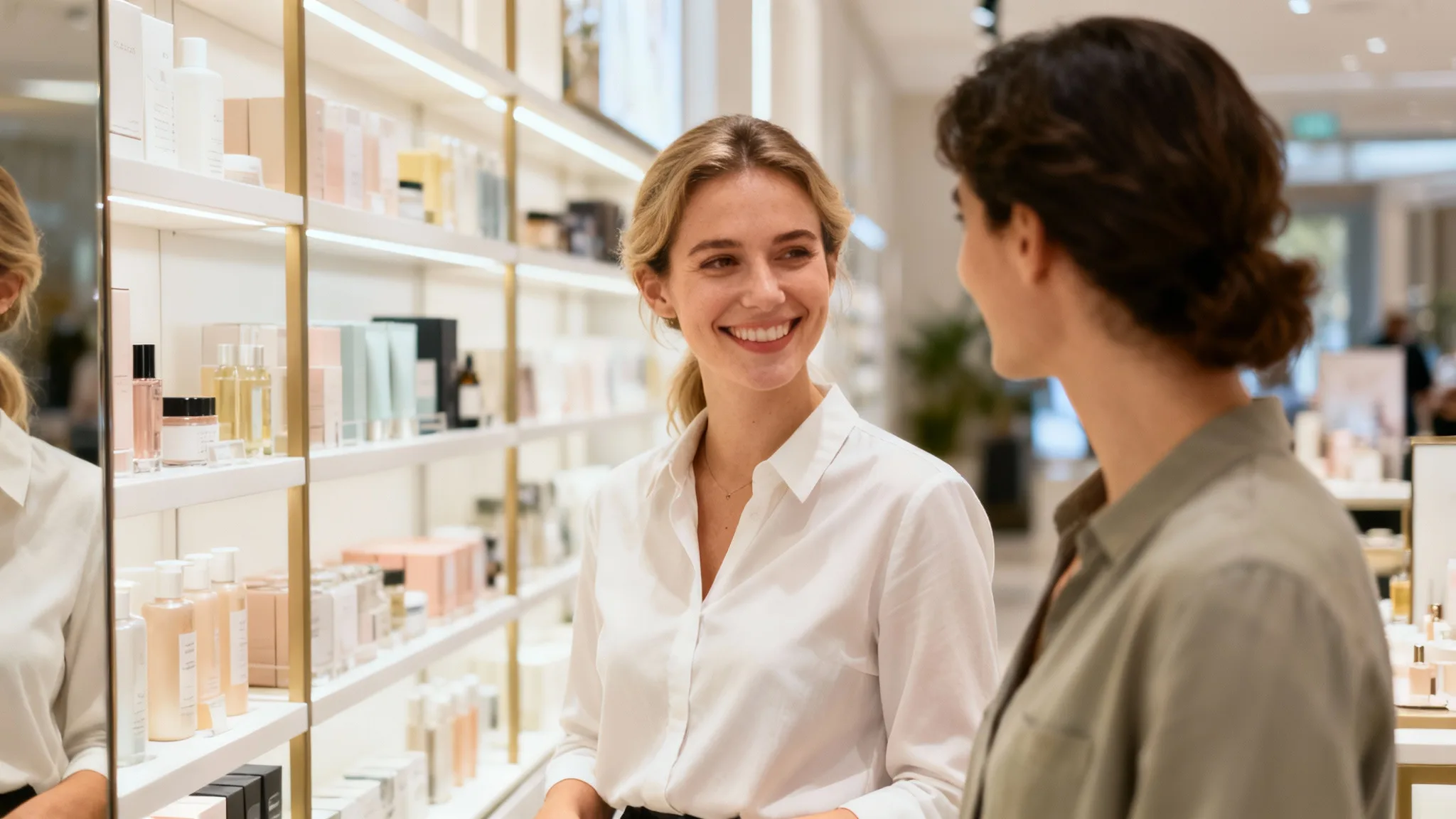 Scène de métier dans le commerce en boutique moderne
