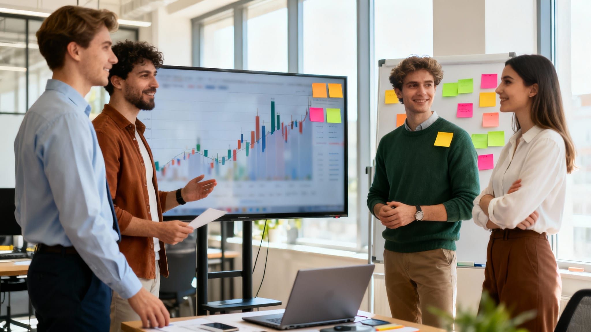 Professionnels échangeant sur les métiers de la finance et salaires
