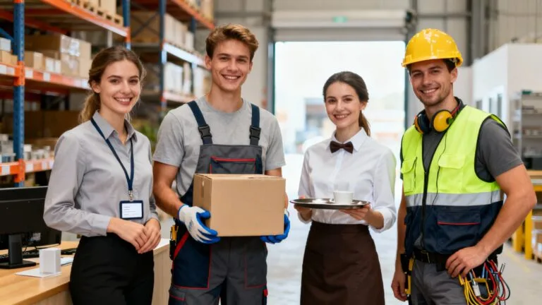 Jeunes actifs illustrant 25 idées de métier sans bac
