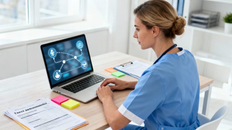 Reconversion infirmière illustrée par des choix de carrière
