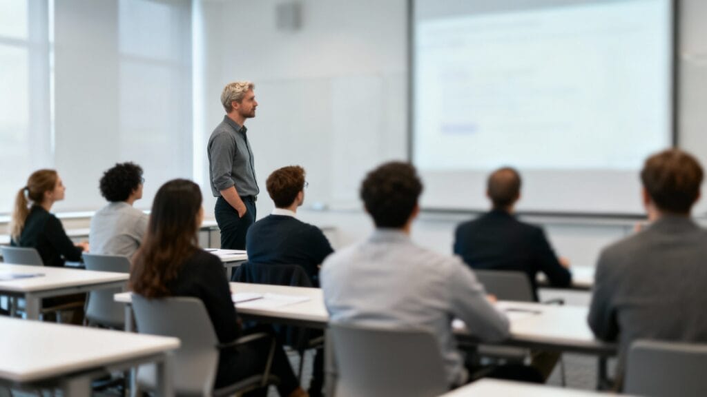 Session de formation animée et pilotée par un responsable L&D