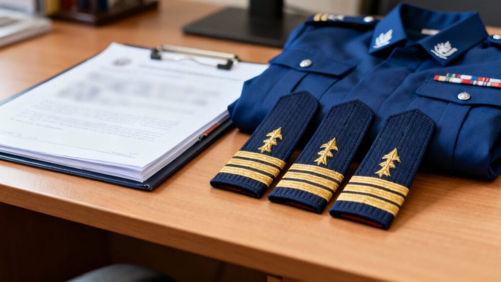 Insignes de grade et grilles indiciaires police