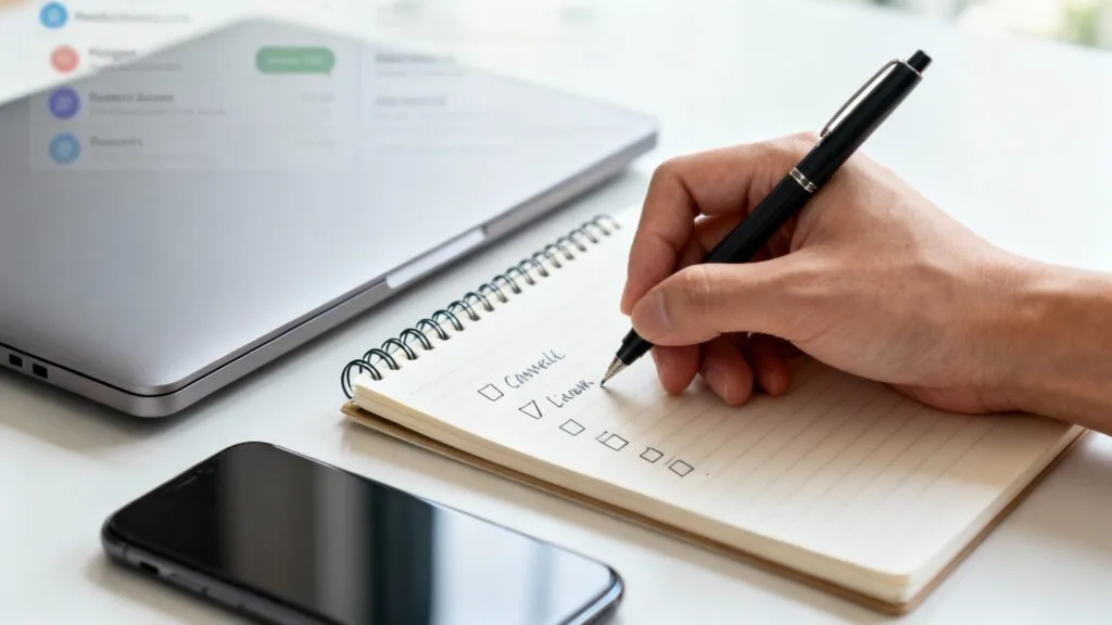 Checklist de suivi et relance dans un CRM de vente