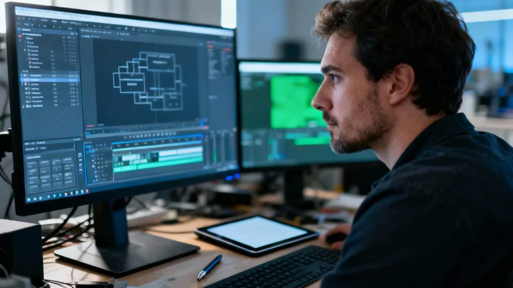 Poste de compositing VFX pour effets et intégrations