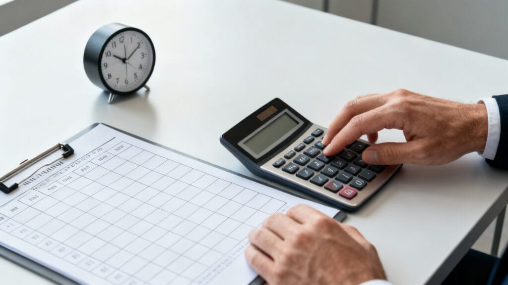 Calcul du smic horaire Portugal sur fiche de temps