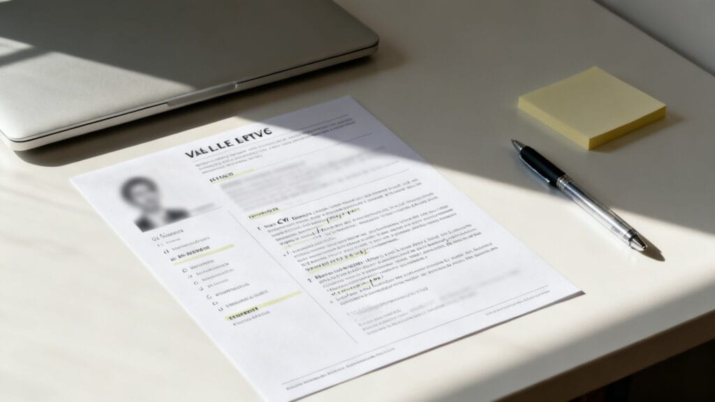 CV français avec nuances linguistiques et compatibilité ATS