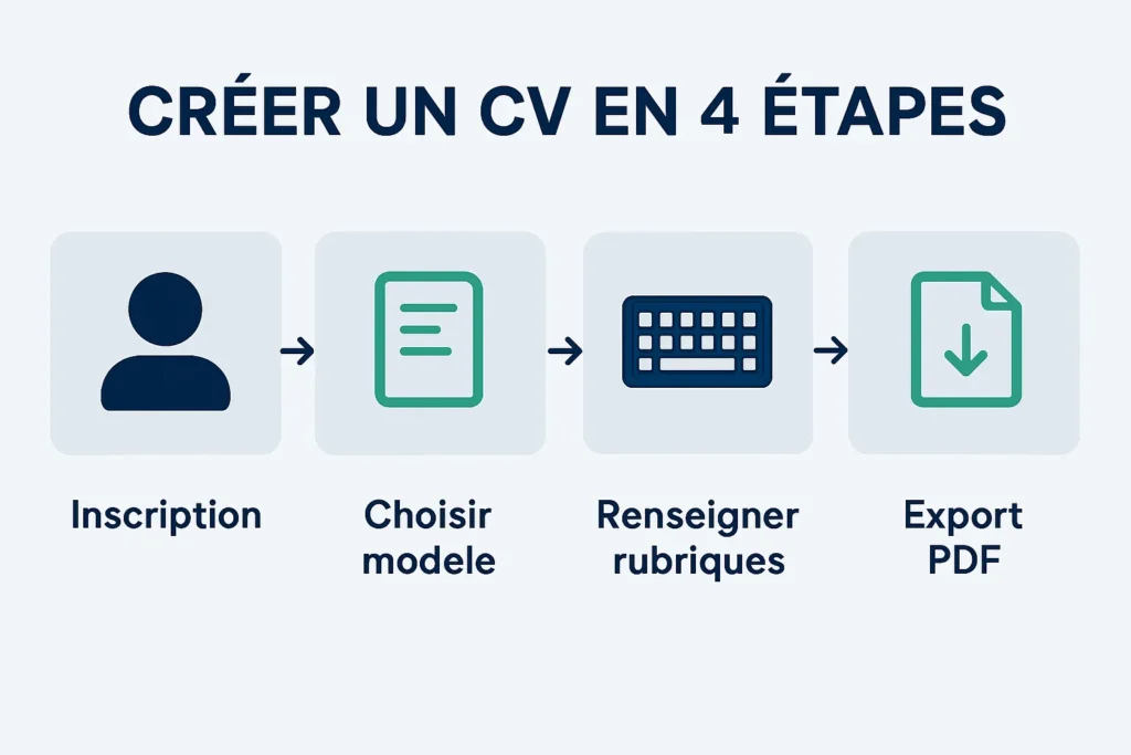 Étapes clés pour créer et télécharger un CV PDF