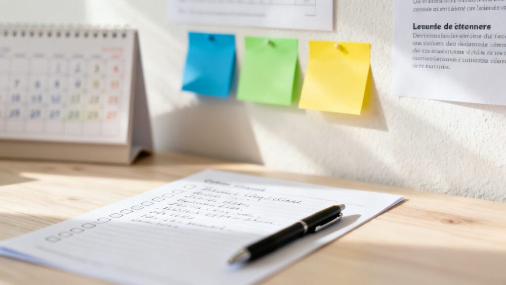 Checklist et documents pour clarifier objectifs et preuves